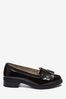 Black Forever Comfort® Extra Wide Fit Cleated Fringe Loafers