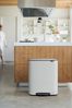 Brabantia White Bo 60L Pedal Bin