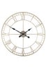 Pacific Gold Antique Gold Metal Round Wall Clock