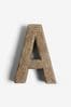 Brown Wood Effect Alphabet Ornament