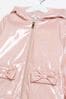 River Island Pink Girls Glitter Hooded Rain Jacket