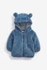 Blue Cosy Teddy Borg Fleece Bear Baby Jacket