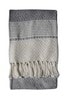 Gallery Direct Grey Recycled Chevron Fringed Throw