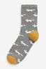 Ochre Yellow Scion At Next Fox Patterned Ankle Socks Four Pack