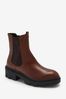 Chocolate Brown Regular/Wide Fit Forever Comfort® Chunky Chelsea Boots