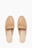 Dune London Neutral Glowin Snaffle Trim Backless Loafers