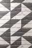 Vymura London Charcoal Grey Exclusive to Atelier-lumieresShops Geo Brick Wallpaper