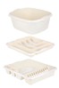 Wham 3 Piece Cream Plastic Kitchen Set