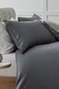 Charcoal Grey Collection Luxe 400 Thread Count 100% Egyptian Cotton Sateen Duvet Cover And Pillowcase Set