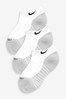 Nike Adult White Cushioned Trainer Socks Three Pack