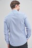 Blue Slim Fit Long Sleeve Stretch Oxford Shirt