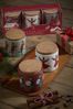 Red Festive Spice Scented Set Of Candle