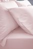Bianca Blush Pink 200 Thread Count Cotton Percale Extra Deep Fitted Sheet