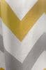 Fusion Ochre Yellow Chevron Geo Lined Eyelet Curtains
