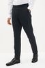 Navy Blue Slim Fit Stretch Formal Trousers