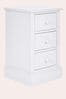 Cotton White Ashwell 3 Drawer Bedside Table