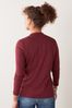 Berry Red High Neck Long Sleeve Top
