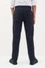 Navy Blue Relaxed Fit Stretch Chino Trousers