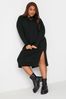Yours Curve Black Ribbed Dress