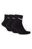 Nike Black Cushioned Ankle Mid Cut Socks Three Pack