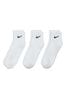 Nike White Cushioned Ankle Socks Three Pack
