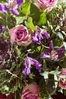 Purple Fresh Flower Bouquet in Hatbox