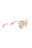 Ray-Ban® Gold Round Double Bridge Sunglasses
