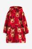 Red Reindeer Hooded Blanket (3-16yrs)