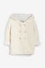 The Little Tailor Cream Baby Plush Lined Pram Coat