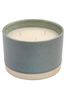 Green Hartingdon White Lily & Sandalwood 3 Wick Ceramic Candle