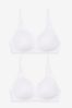 White Nursing Light Pad Non Wire Smoothing Bras 2 Pack