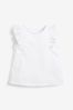 White Cotton Frill Vest (3mths-8yrs)