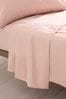 Blush Pink Cotton Rich Flat Sheet