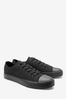 Black Regular/Wide Fit Baseball Canvas Trainers