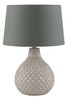 Pacific Grey Rhea Geo Ceramic Table Lamp