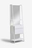Sloane Glass Standing Dressing Table with Mirror