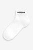 adidas Adilette White Adult Half-Cushioned Ankle Socks 3 Pairs