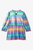 Hatley Metallic Rainbow Puff Sleeve Party Dress