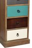 Pacific Lifestyle Pine Wood Multicoloured 5 Drawer Unit