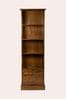 Dark Chestnut Garrat 2 Drawer Single Bookcase
