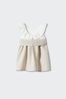 Mango Ruffled Plumeti White Dress