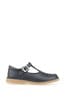 Start-Rite Lottie Navy Leather Classic T-Bar Shoes F Fit
