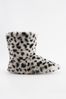 Animal Print Faux Fur Boot Slippers