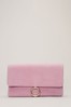 Phase Eight Pink Giselle Suede Clutch Bag