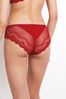 Red Brazilian Microfibre And Lace Knickers