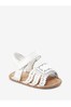 White Leather Little Luxe™ Baby Sandals (0-18mths)