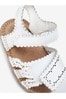 White Leather Little Luxe™ Baby Sandals (0-18mths)