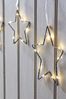 Warm White Black Cable Christmas Star Lights