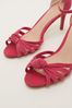 Phase Eight Pink Suede Knot Front Sandals