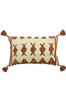 furn. Brick Red Esme Tufted Polyester Filled Cushion